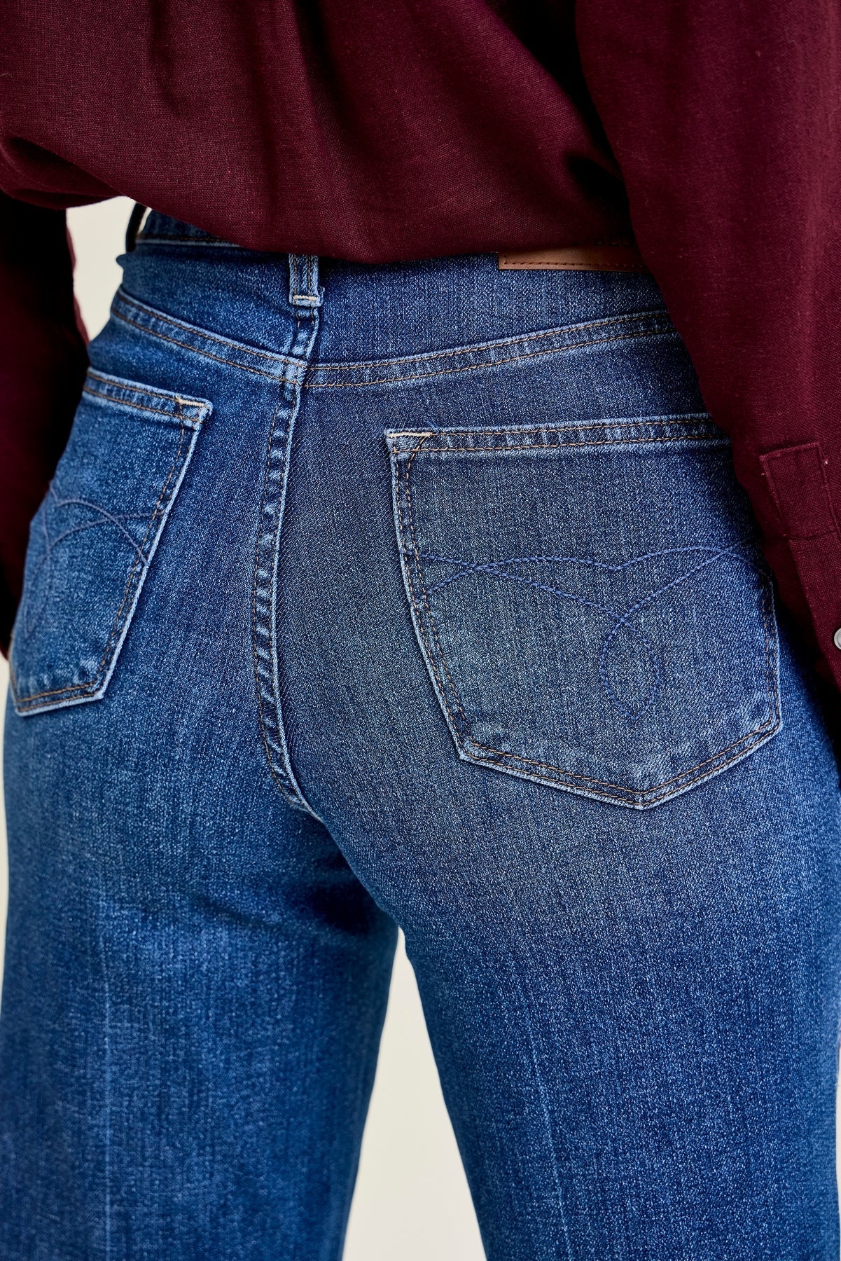 Claribel High Rise Tummy Control Retro Wide Leg Jeans