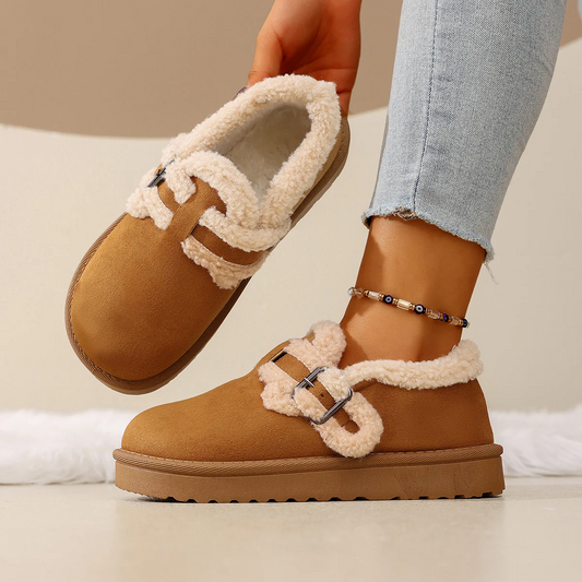 Women's BerryBirk Cozy Clogs – Retro Faux Fur Platform Snow Boots