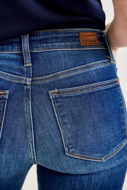 Natalie Mid Rise Non-Distressed Hem Bootcut Jeans