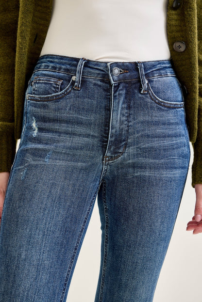 Freya Mid Rise Tummy Control Distressed Skinny