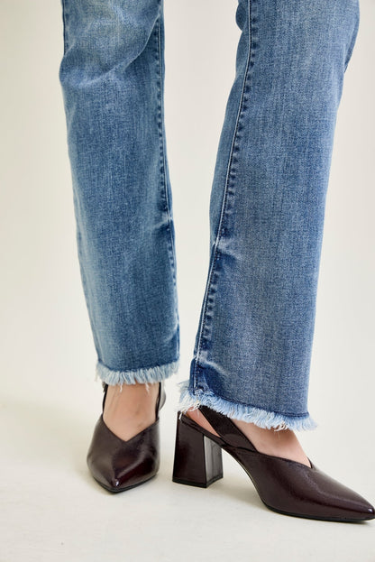 Dana High Rise Bootcut with Fray Hem