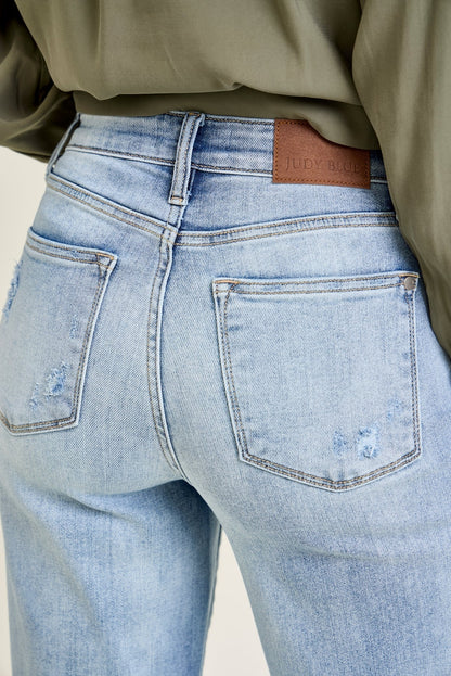 Florence High Rise Light Wash Straight Leg Jeans