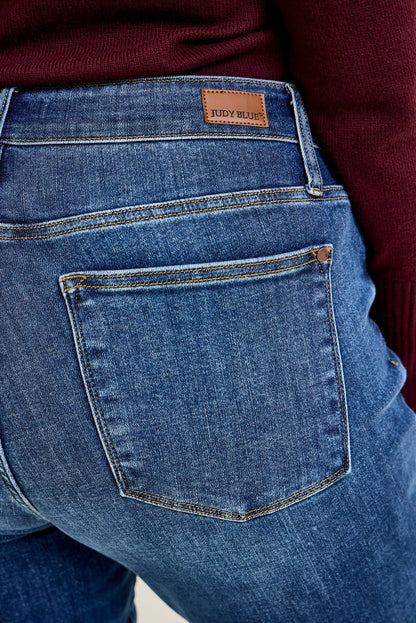 Joey Mid Rise Skinny Jeans With Handsand - PLUS