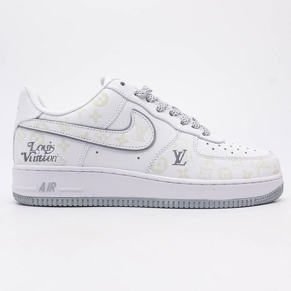 Louis Vuitton x Nike Air Force 1 Monogram Grey Frost Edition (Custom)