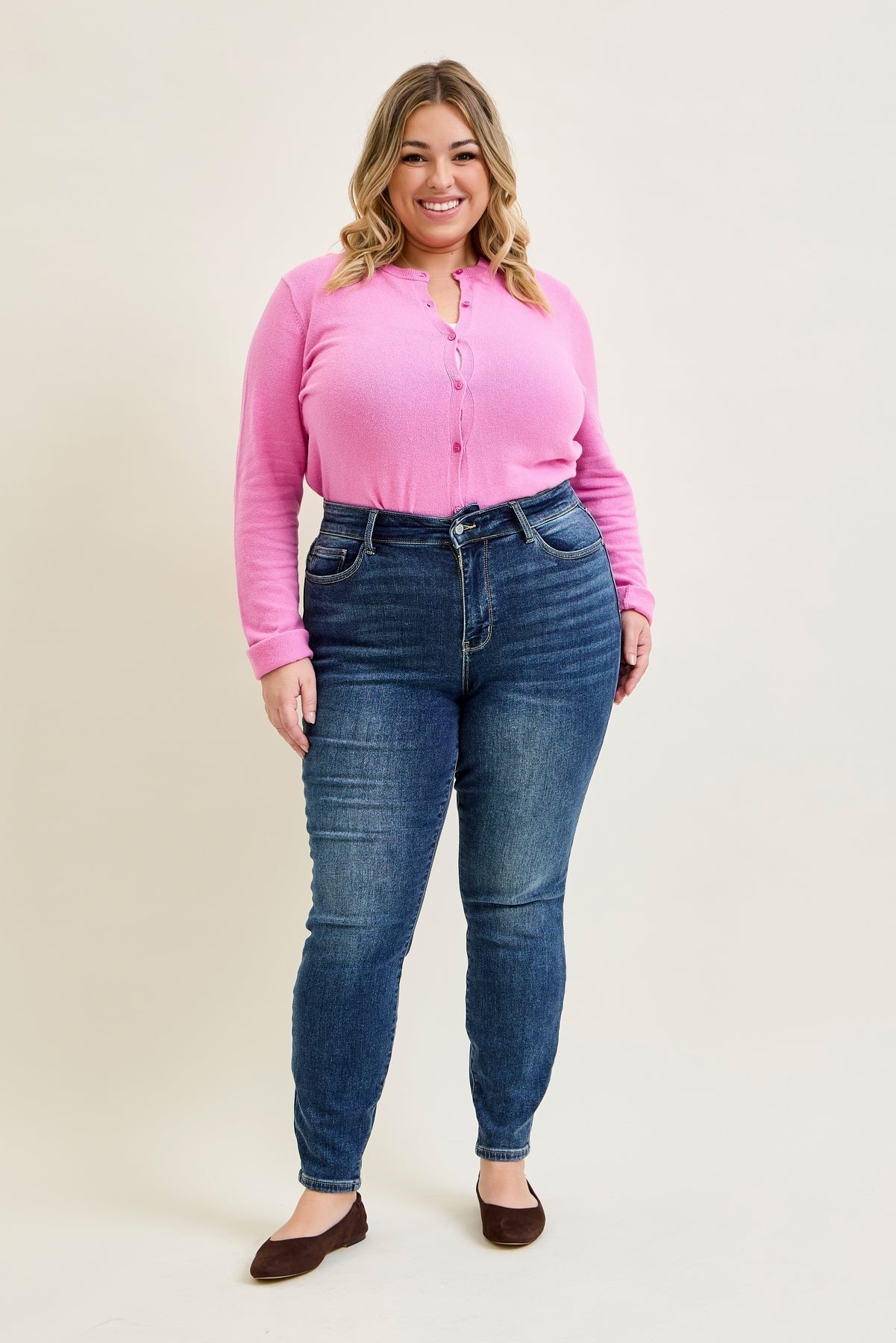 Jennifer Mid Rise ThermaDENIM Skinny Jeans Plus