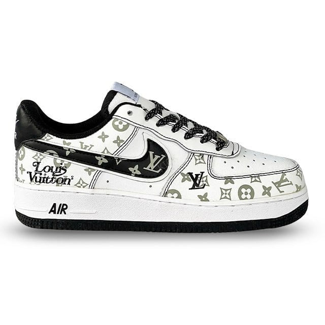 Louis Vuitton x Nike Air Force 1 Monogram Black Edition (Custom)