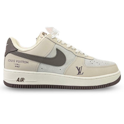 Louis Vuitton x Nike Air Force 1 Cream Mocha Edition (Custom)