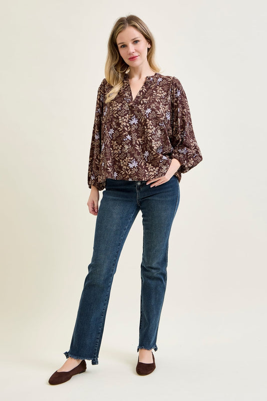 Lisa High Rise Button Fly Hem Distressed Straight Jeans