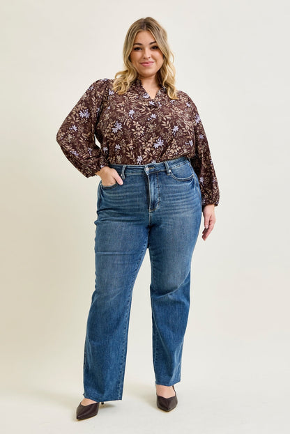 Alyson Mid Rise Tummy Control Vintage Straight Jeans - PLUS