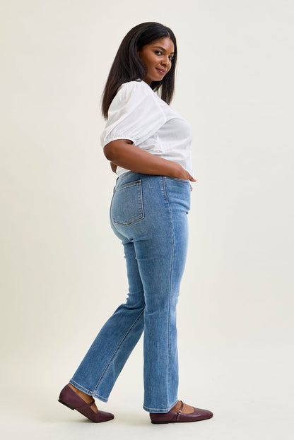 Kaya High Rise Classic Contrast Wash Bootcut - PLUS