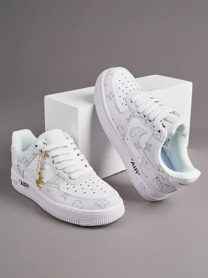 Louis Vuitton x Nike Air Force 1 Frost White Luxe Edition (Custom)