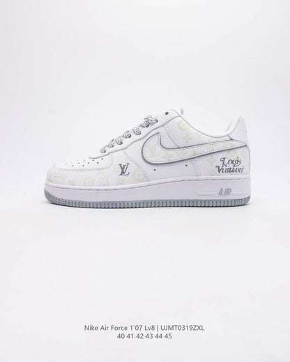 Louis Vuitton x Nike Air Force 1 Monogram Grey Frost Edition (Custom)