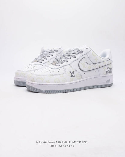Louis Vuitton x Nike Air Force 1 Monogram Grey Frost Edition (Custom)