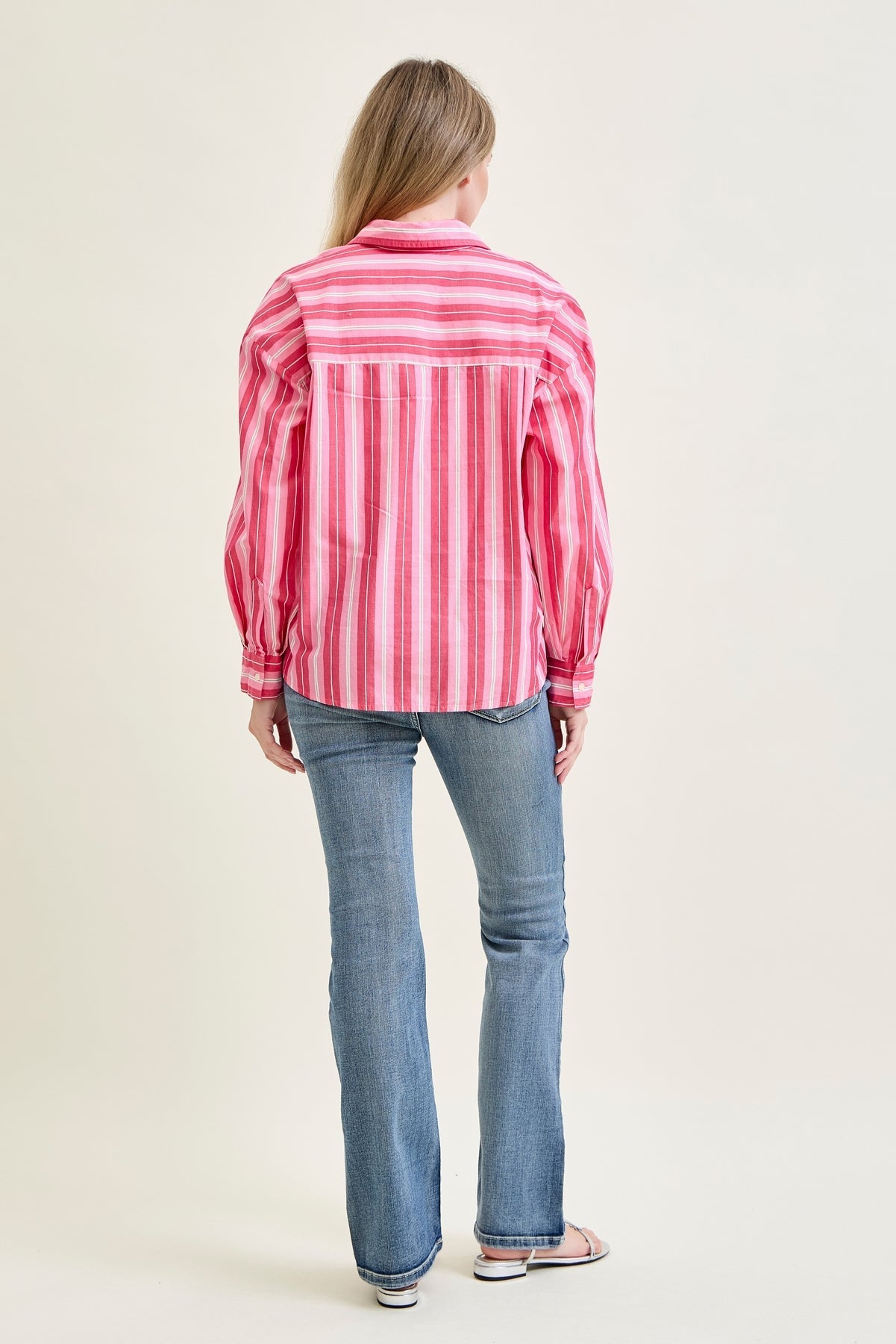 Violet High Rise Contrast Wash Bootcut Jeans