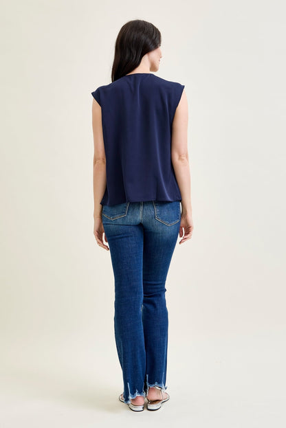 Natalie Mid Rise Non-Distressed Hem Bootcut Jeans