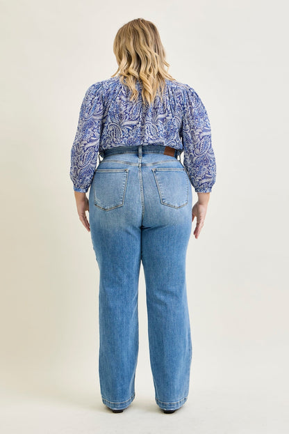 Aliana High Rise Trouser Straight Fit Jeans - PLUS