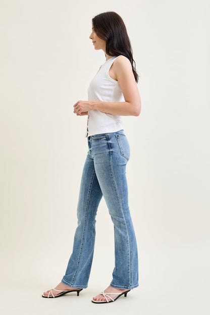 Ashley Mid Rise Bootcut Jeans