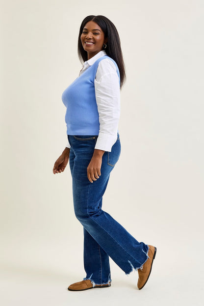 Natalie Mid Rise Non-Distressed Hem Bootcut Jeans - PLUS