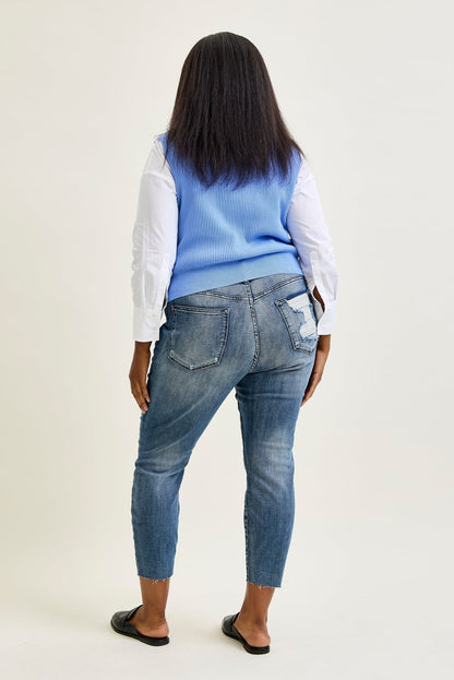 Chase High Rise Raw Hem Relaxed Fit - PLUS