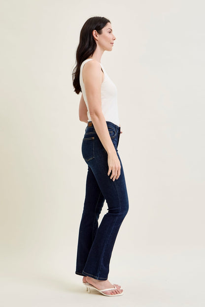 Elsy Whiskered Bootcut Jeans (32" Inseam)