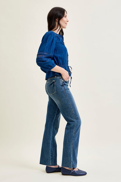 Alyson Mid Rise Tummy Control Vintage Straight Jeans
