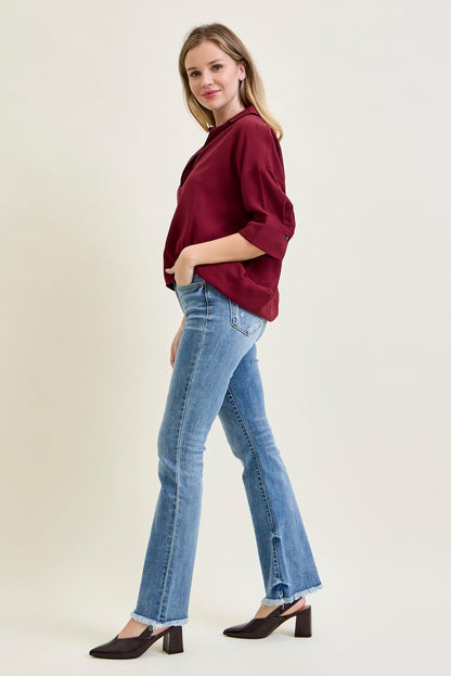 Dana High Rise Bootcut with Fray Hem