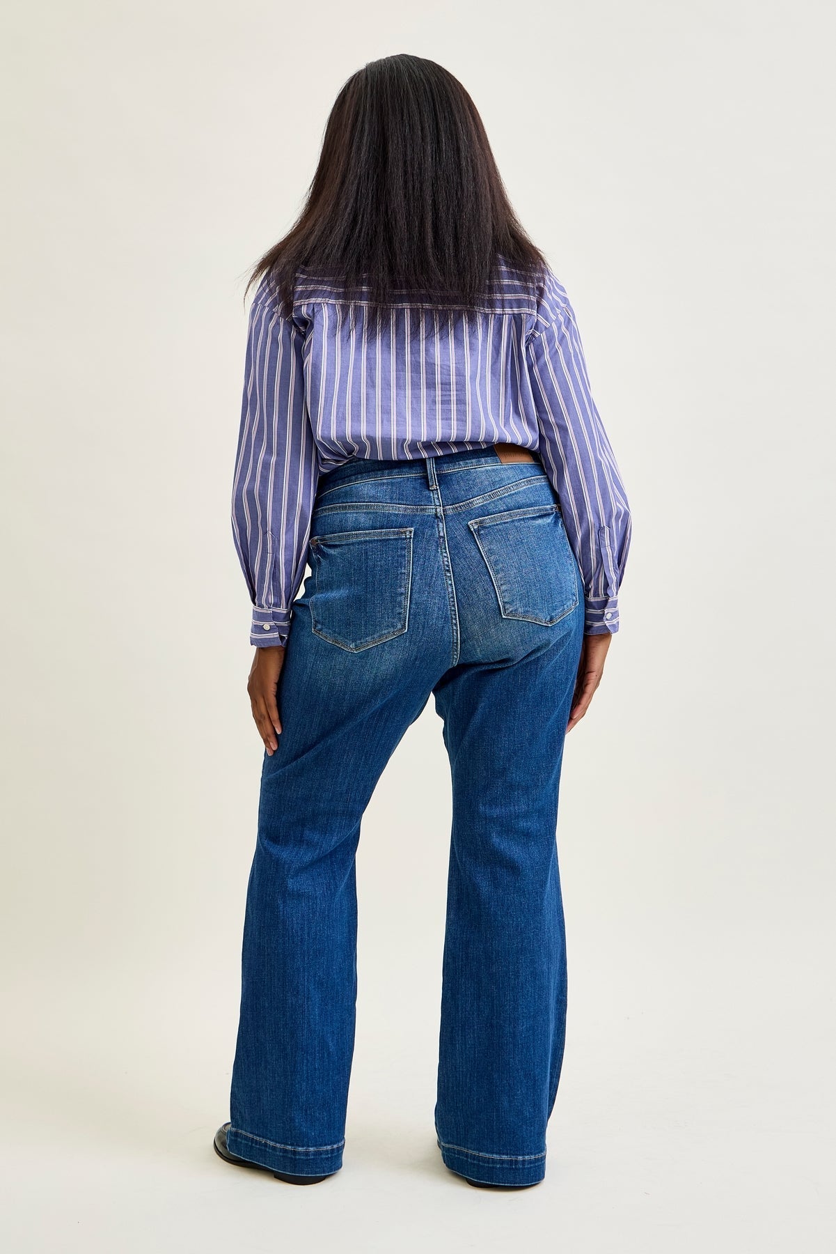 Penny Wide Hem Flare Jeans - PLUS