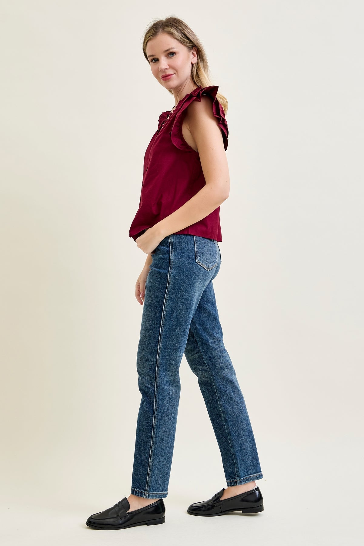 Riley High Rise Rigid Magic Straight Jeans
