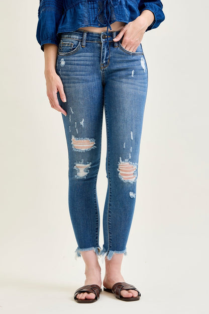 Amery Destroy Hem Skinny Jeans