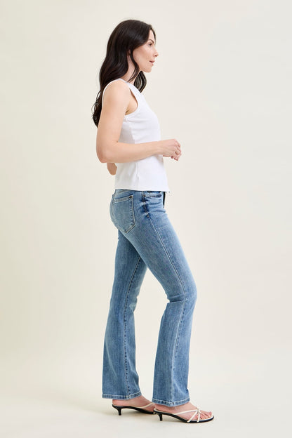 Ashley Mid Rise Bootcut Jeans