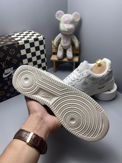 Louis Vuitton x Nike Air Force 1 Frost White Luxe Edition (Custom)