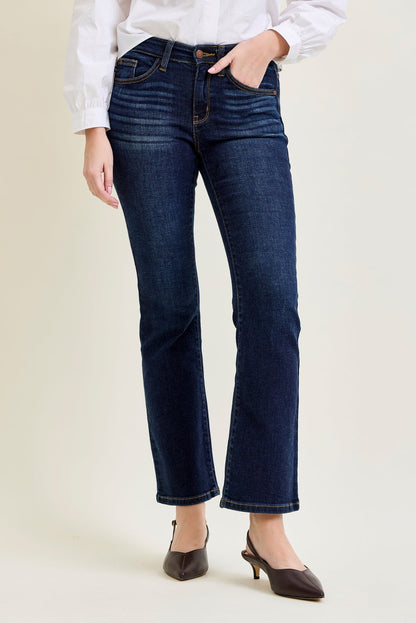 Elsy Whiskered Bootcut Jeans (29" Inseam)