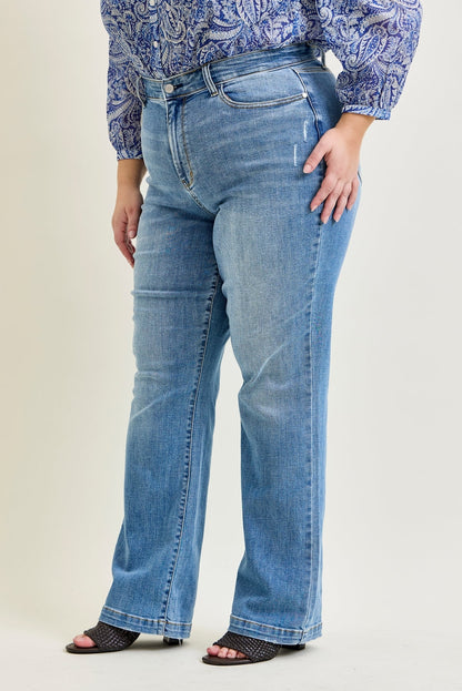 Aliana High Rise Trouser Straight Fit Jeans - PLUS