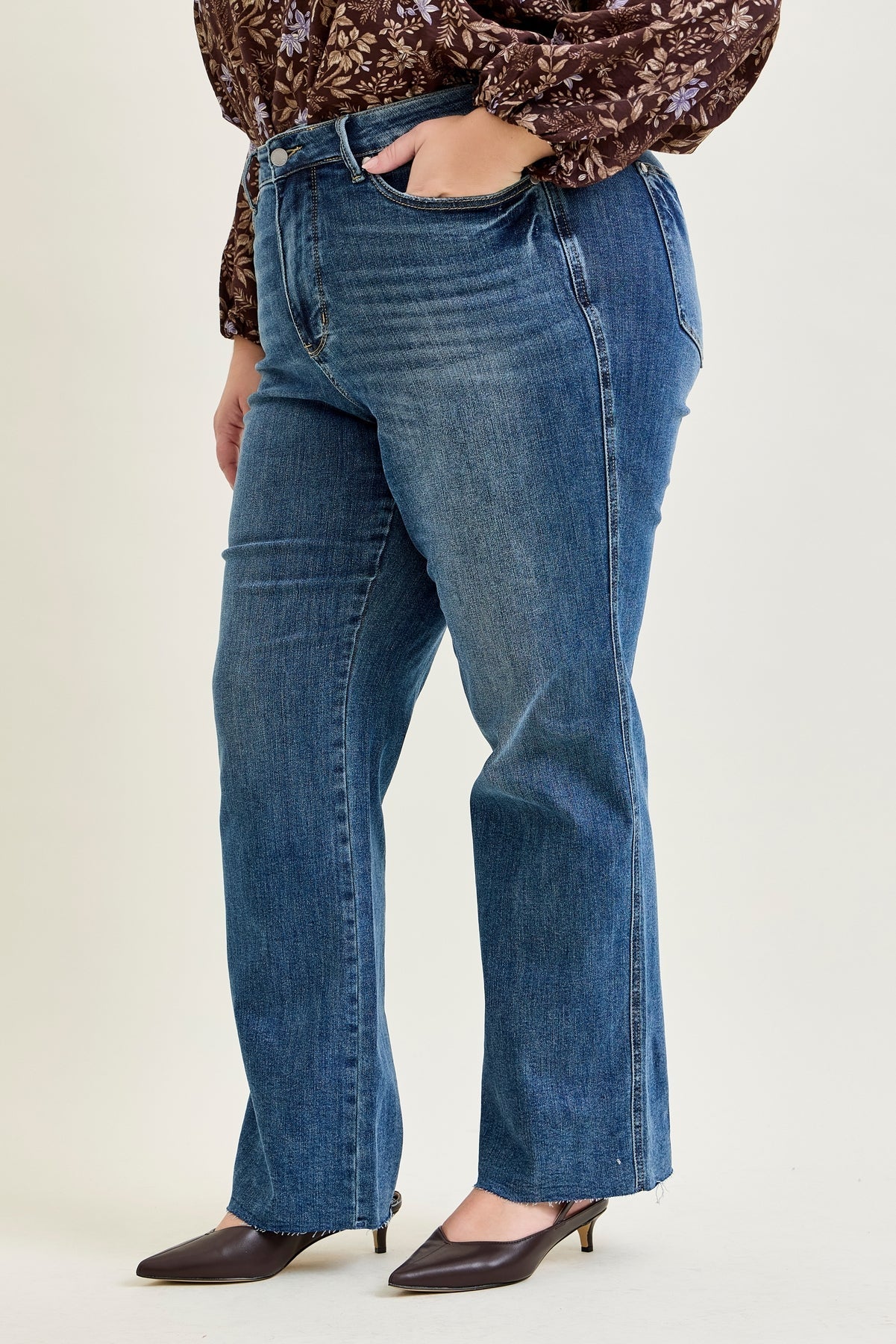 Alyson Mid Rise Tummy Control Vintage Straight Jeans - PLUS