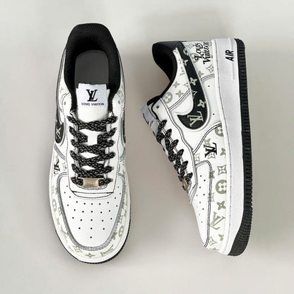Louis Vuitton x Nike Air Force 1 Monogram Black Edition (Custom)