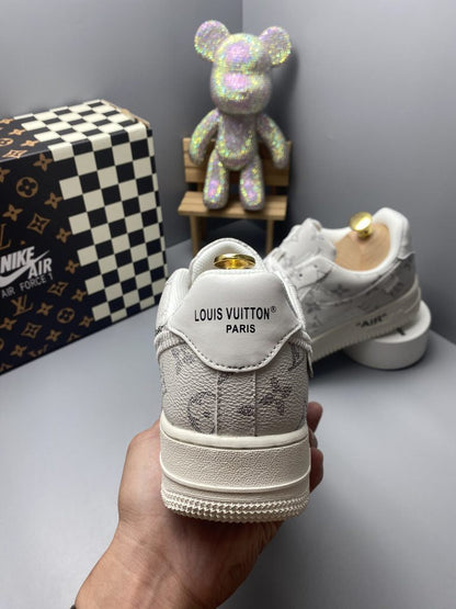 Louis Vuitton x Nike Air Force 1 Frost White Luxe Edition (Custom)