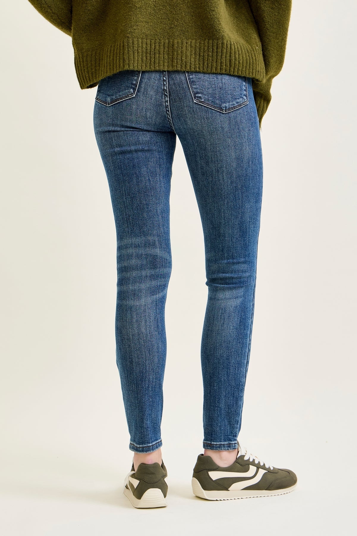 Freya Mid Rise Tummy Control Distressed Skinny