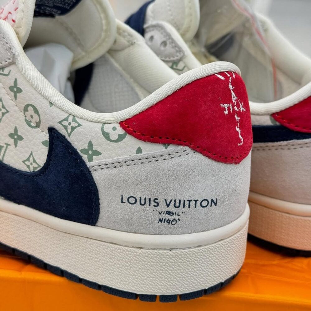 Louis Vuitton x Nike Air Jordan 1 Low “Tricolor Monogram” (Custom)