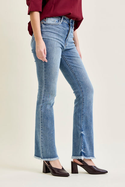 Dana High Rise Bootcut with Fray Hem