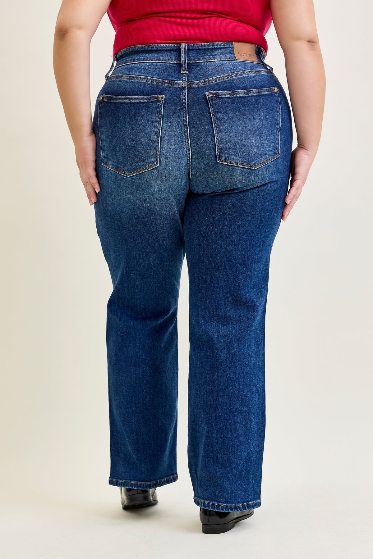 Aubrey Mid Rise Side Seam Detail Straight - PLUS