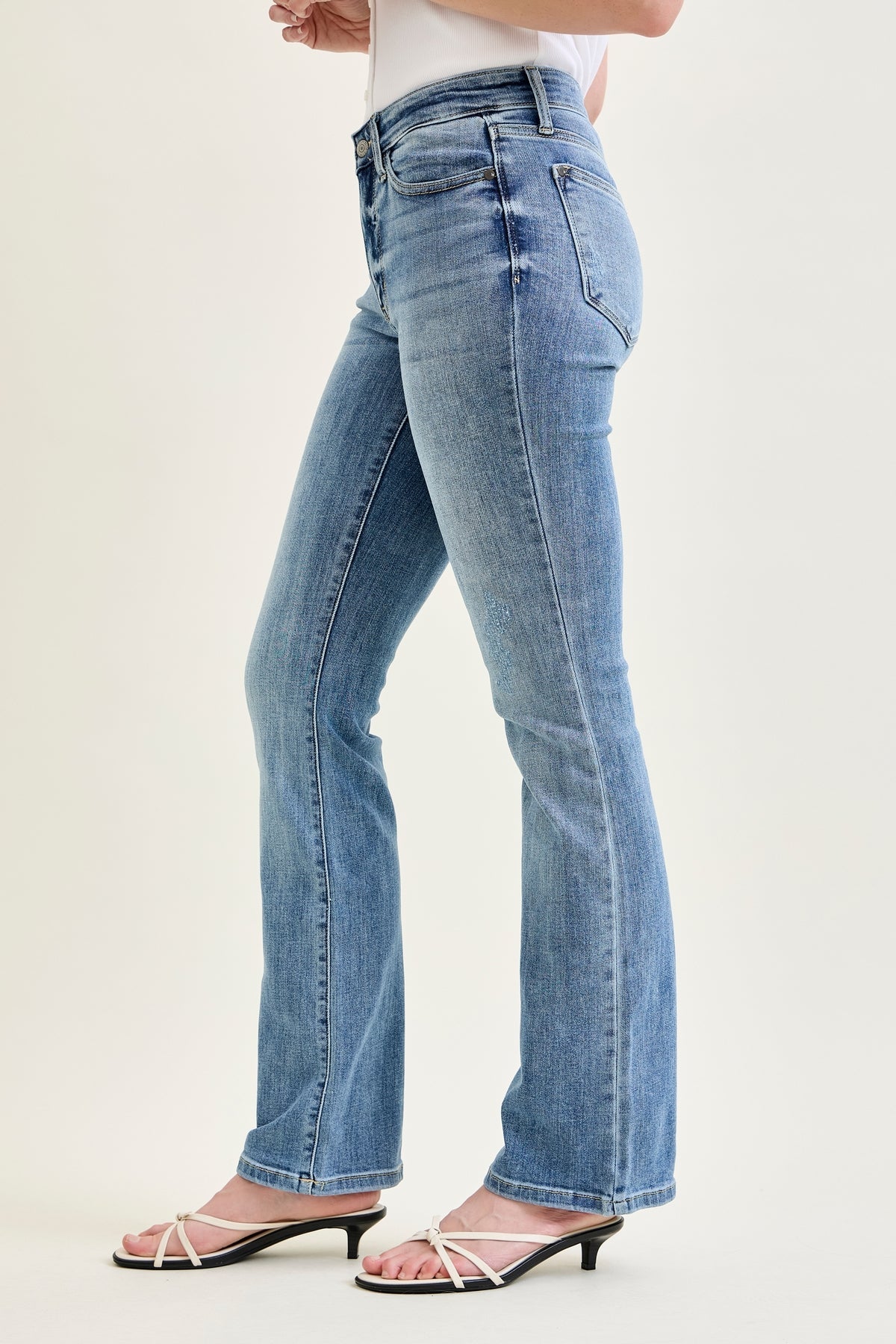 Ashley Mid Rise Bootcut Jeans