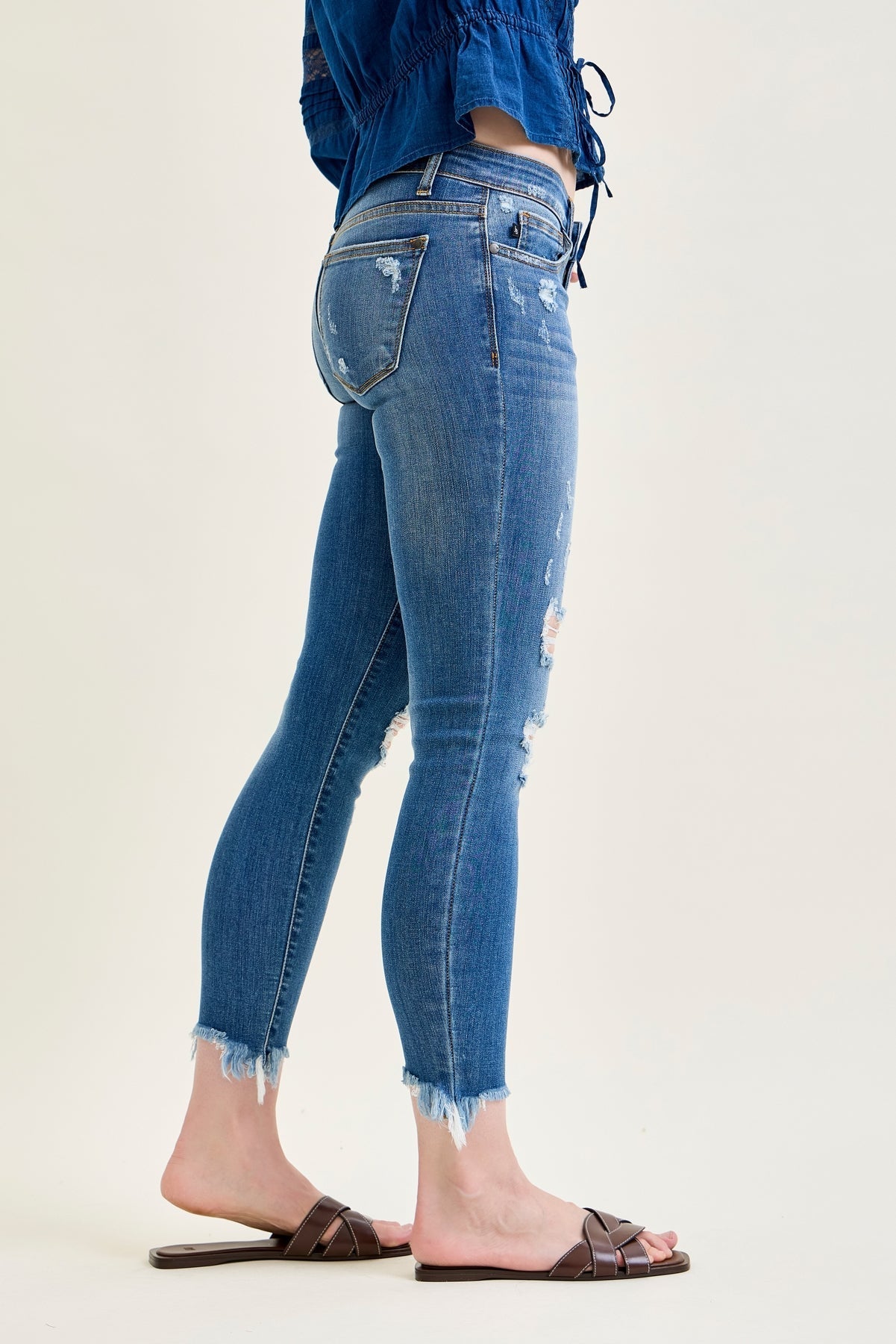 Amery Destroy Hem Skinny Jeans