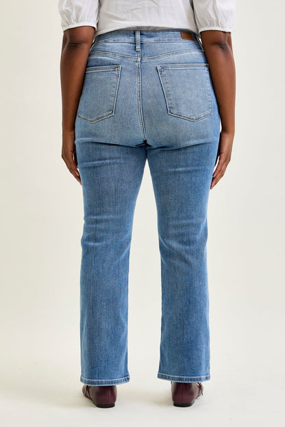 Kaya High Rise Classic Contrast Wash Bootcut - PLUS