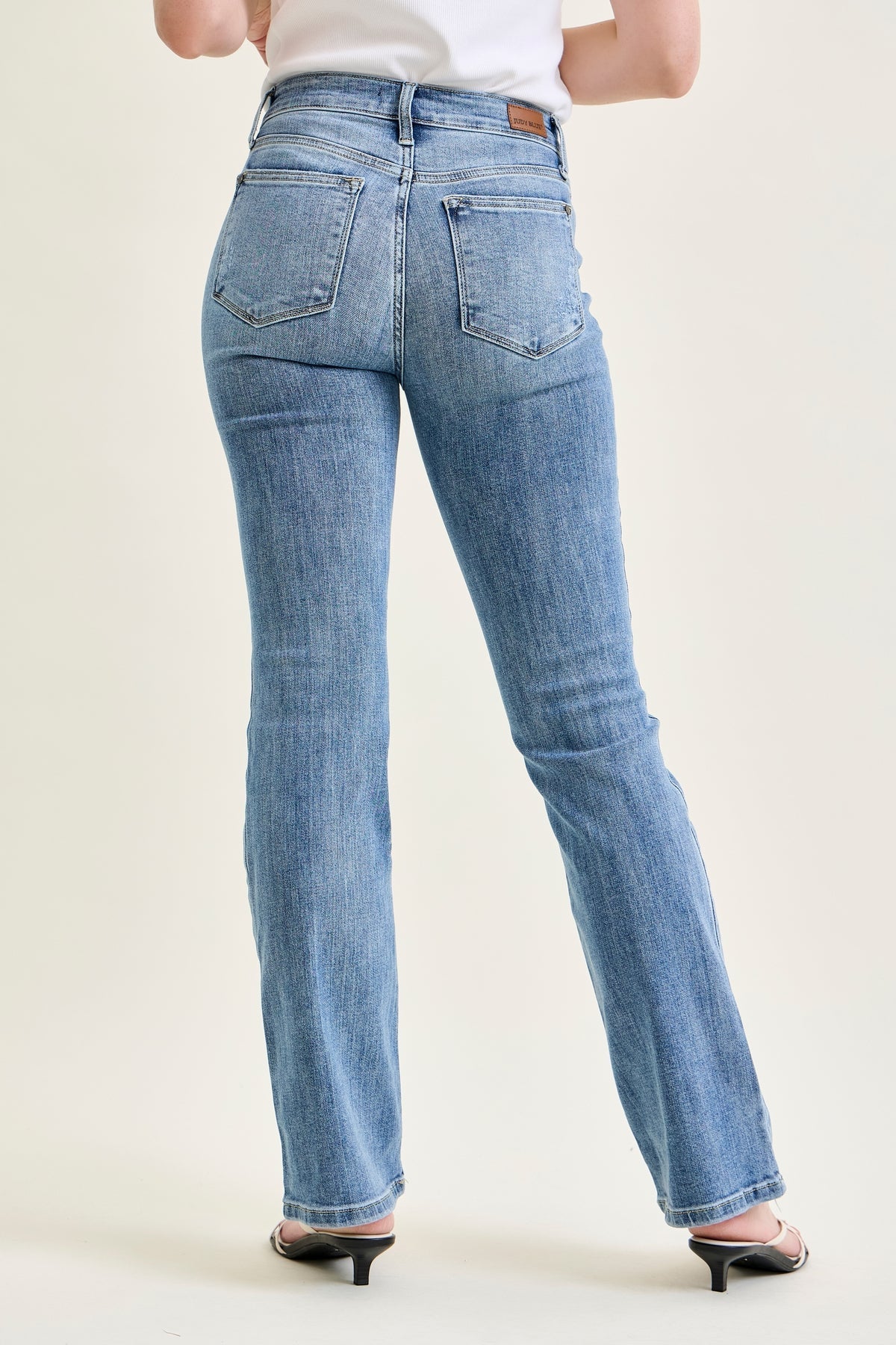 Ashley Mid Rise Bootcut Jeans