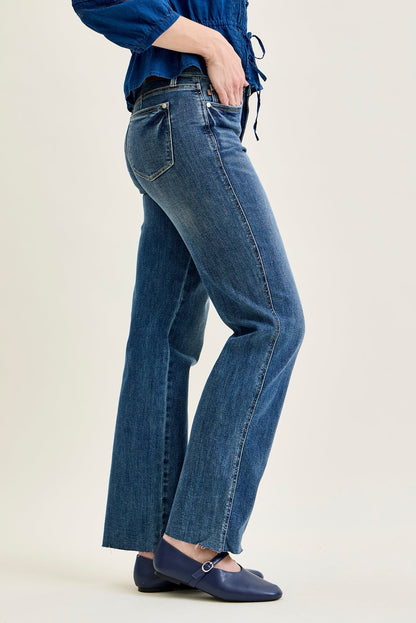 Alyson Mid Rise Tummy Control Vintage Straight Jeans
