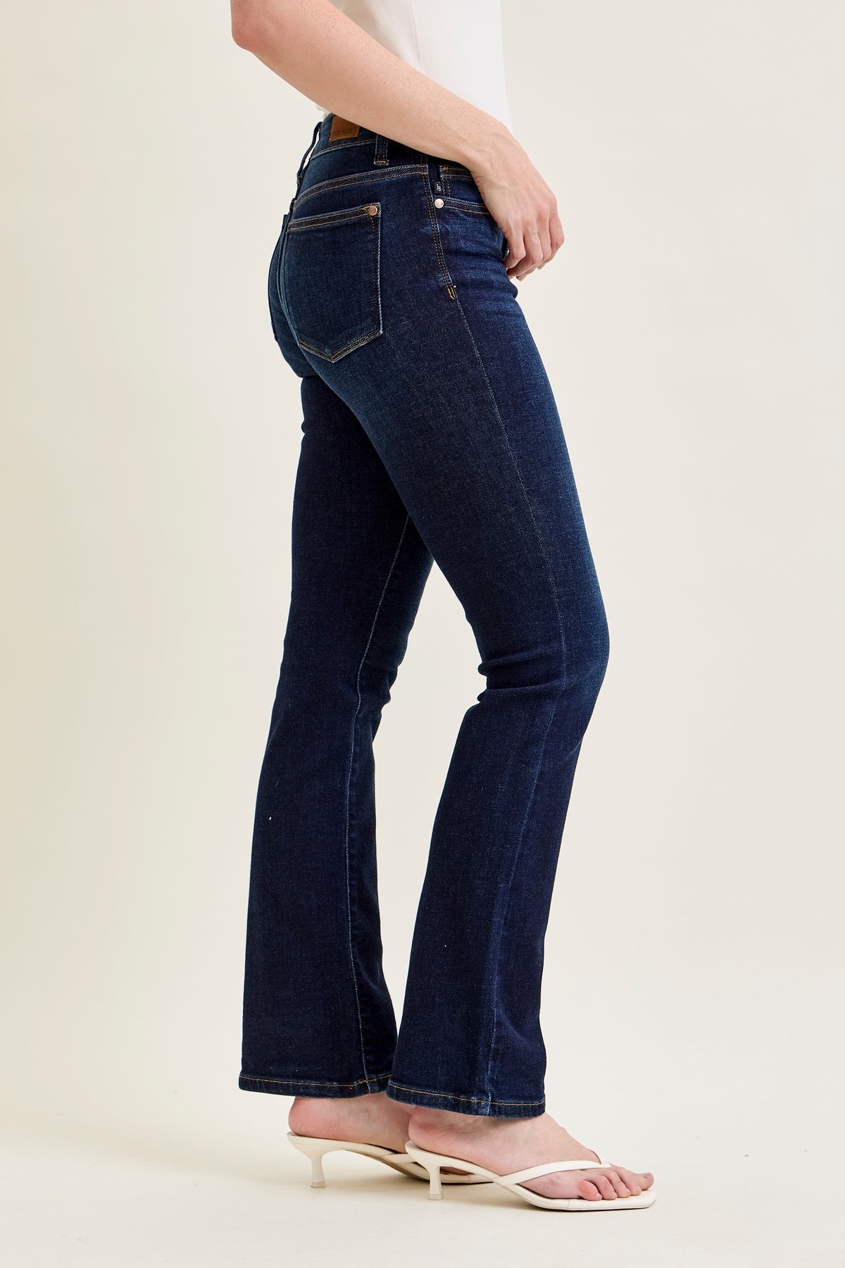 Elsy Whiskered Bootcut Jeans (32" Inseam)